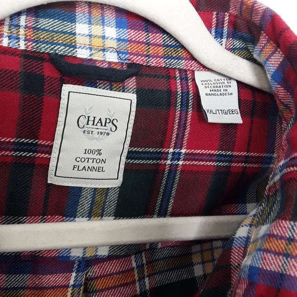 RL Chaps Long Sleeve Button Down Tartan Flannel NWT sz XXL - Picture 4 of 8